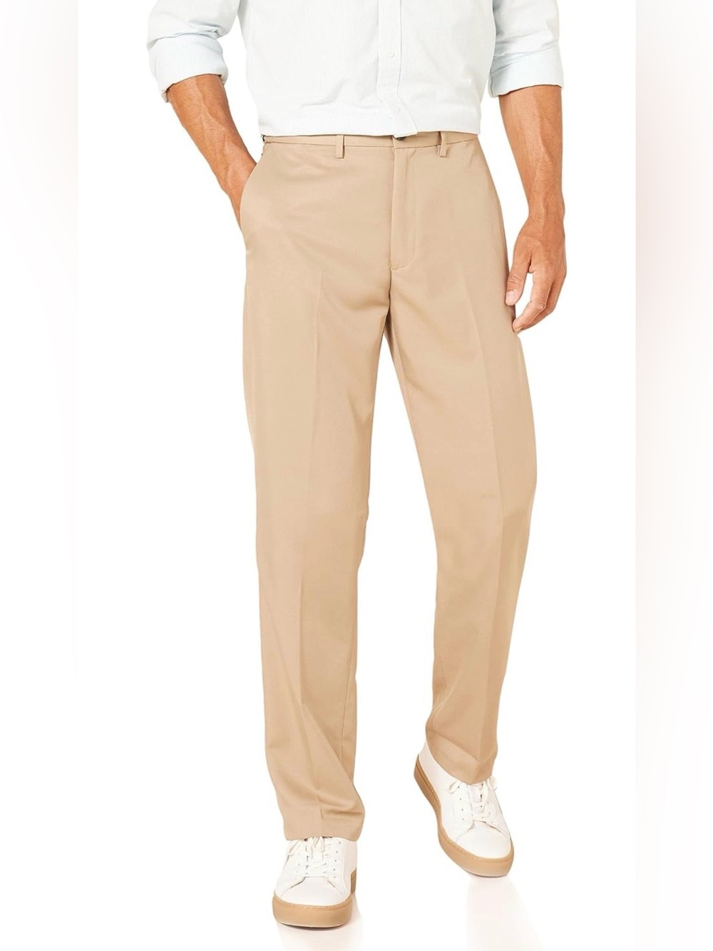 Amazon Essentials Men's Classic-Fit Expandable-Waist Flat-Front Dress Pant